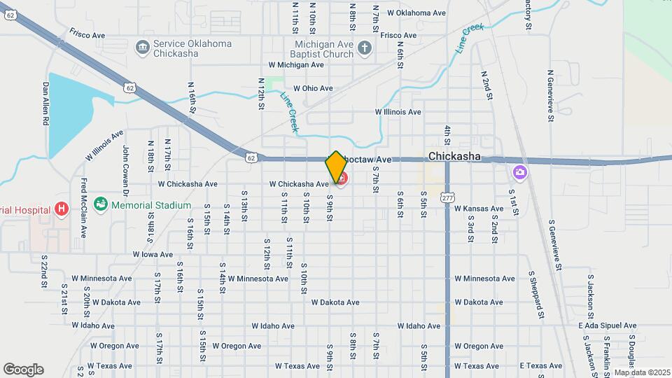 827 W Chickasha Ave Mapa y Detalles de la Ubicación