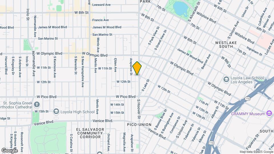 1167 S Hoover St Mapa y Detalles de la Ubicación