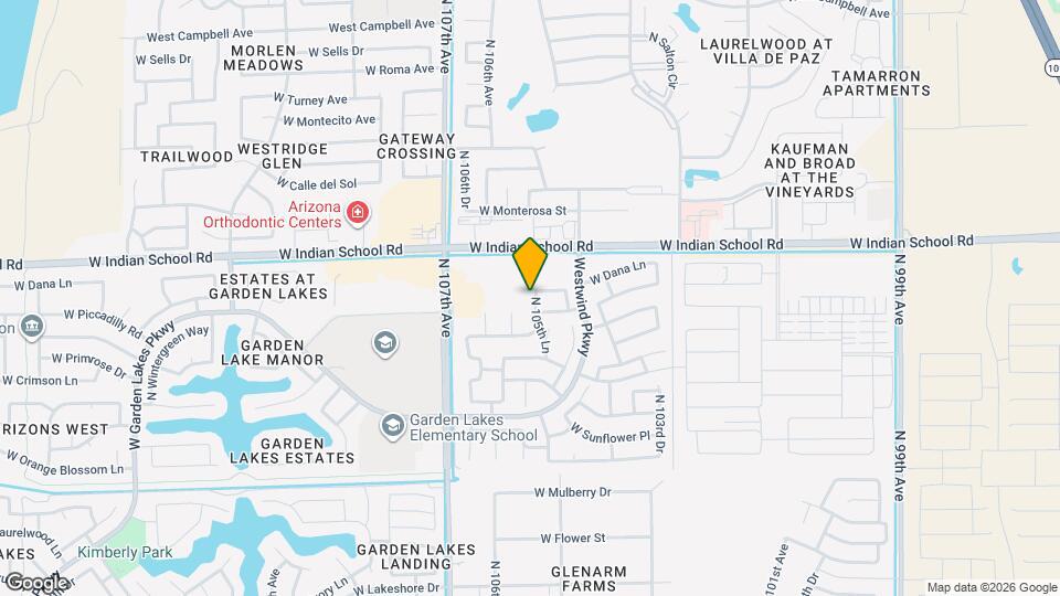 3910 N 105th Ln Map and Location Details