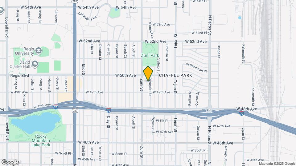 4945 Wyandot St Map and Location Details