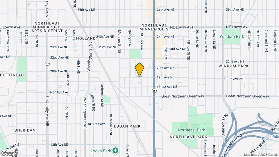 1854 Jackson St NE, Unit 1 Downstairs Mapa y Detalles de la Ubicación
