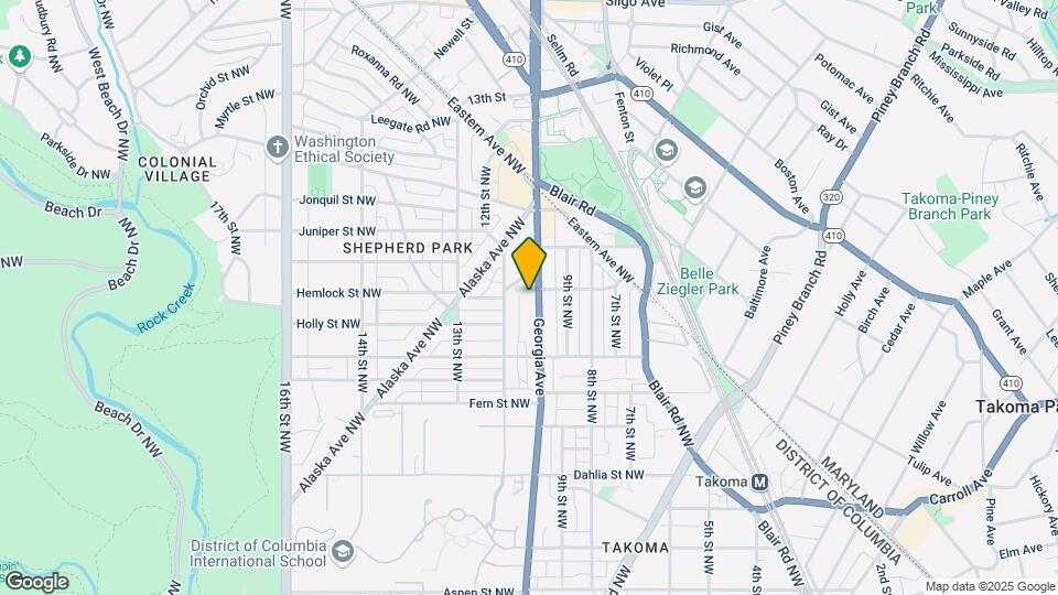 7444 Georgia Ave NW Mapa y Detalles de la Ubicación