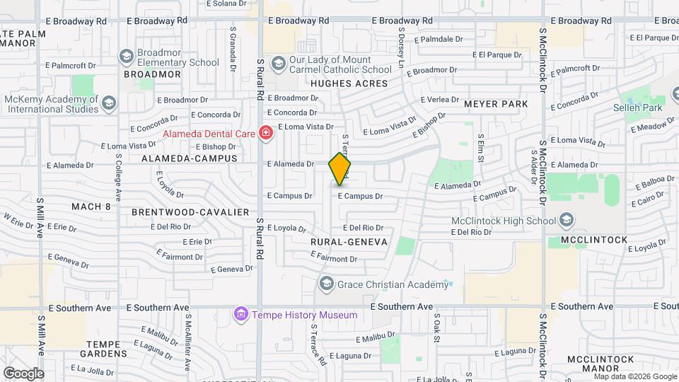 1110 E Campus Dr Mapa y Detalles de la Ubicación