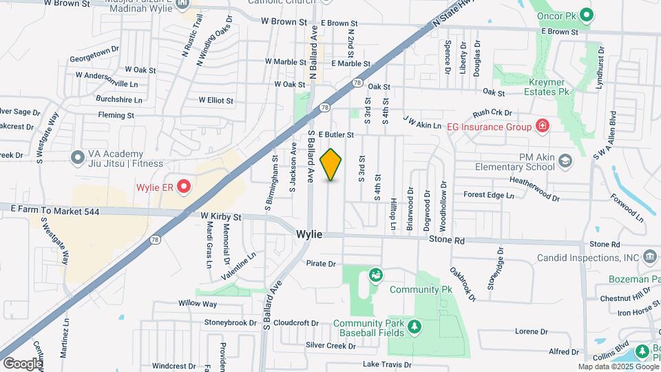 327 S 1st St Map and Location Details