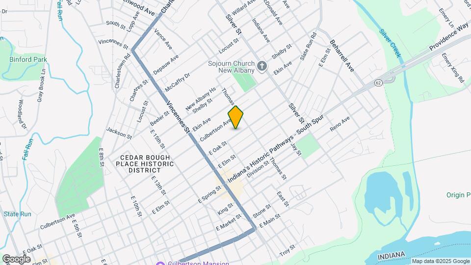 1825 E Oak St Map and Location Details