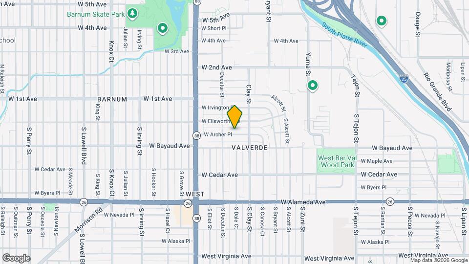 2745 W Archer Pl Map and Location Details