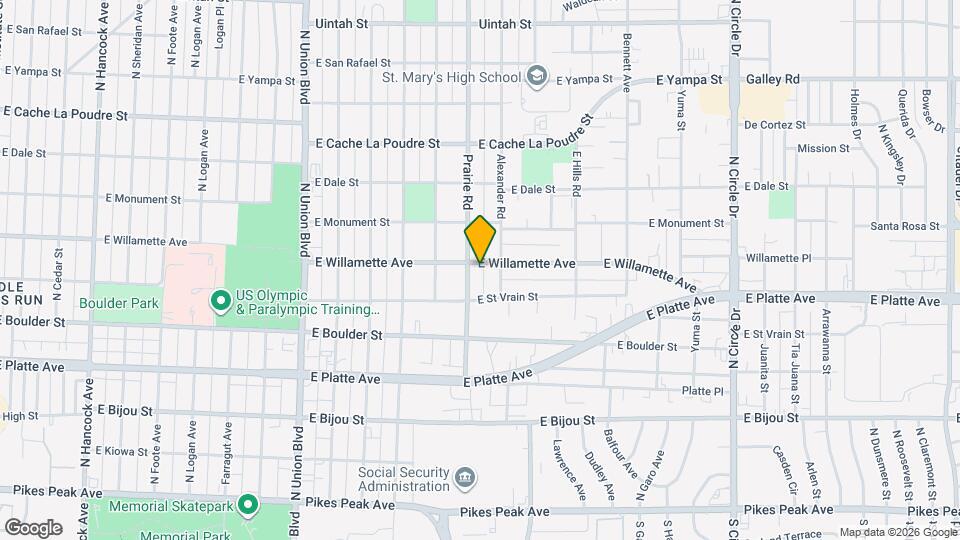 2309 E Willamette Ave Map and Location Details