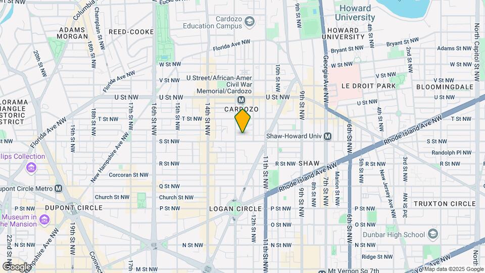 1223 S St NW Mapa y Detalles de la Ubicación