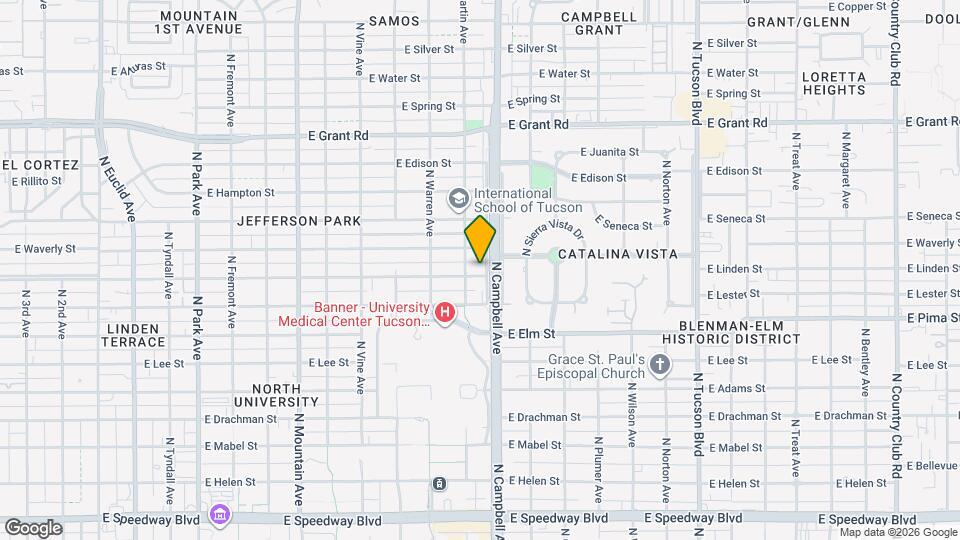 1827 E Linden St Map and Location Details