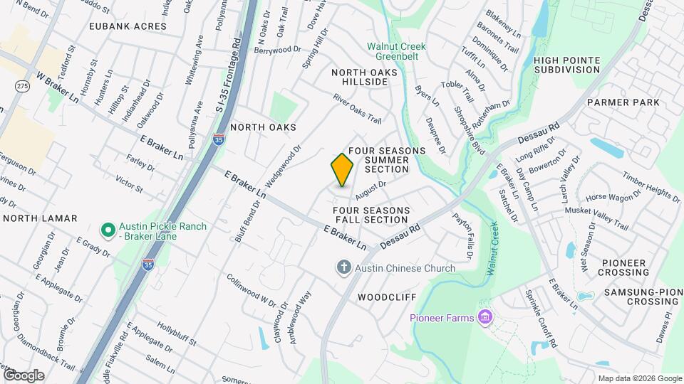 1106 August Dr Map and Location Details