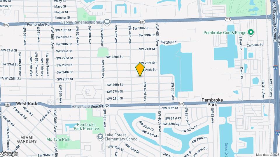 4210 SW 25th St Map and Location Details