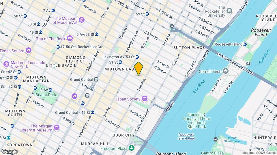 235 E 50th St Mapa y Detalles de la Ubicación
