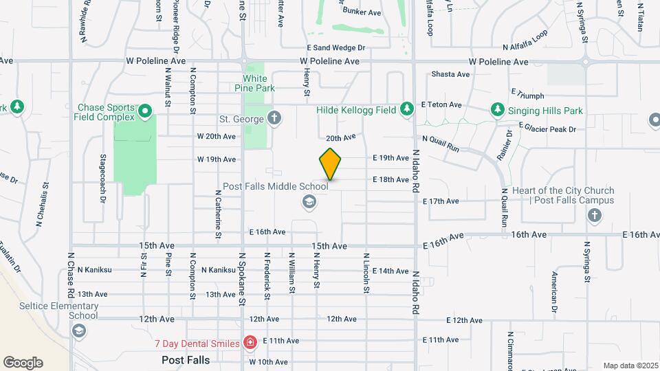 406 E 18th Ave Map and Location Details