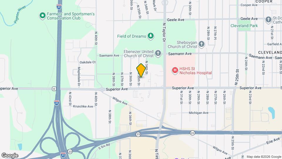 1529 N 35th St Map and Location Details