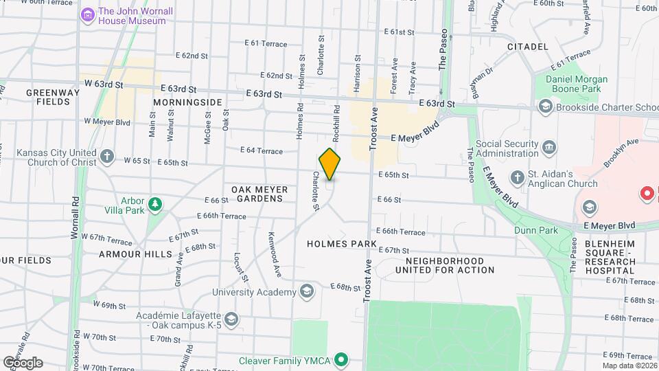 6518 Rockhill Rd Map and Location Details