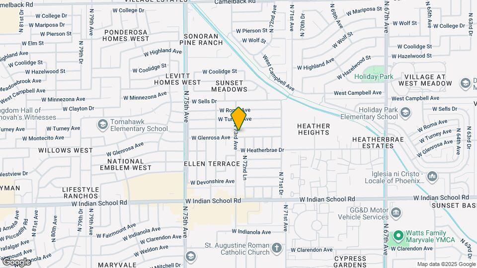 7250 W Glenrosa Ave Map and Location Details