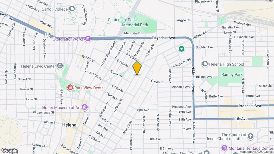 821 N Ewing St Map and Location Details