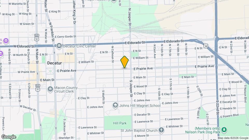 1103 E Prairie Ave Map and Location Details