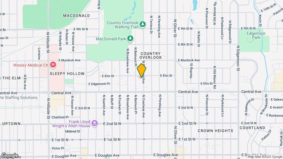 537 N Crestway St Map and Location Details