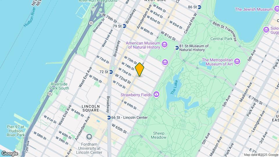 57 W 73rd St Mapa y Detalles de la Ubicación