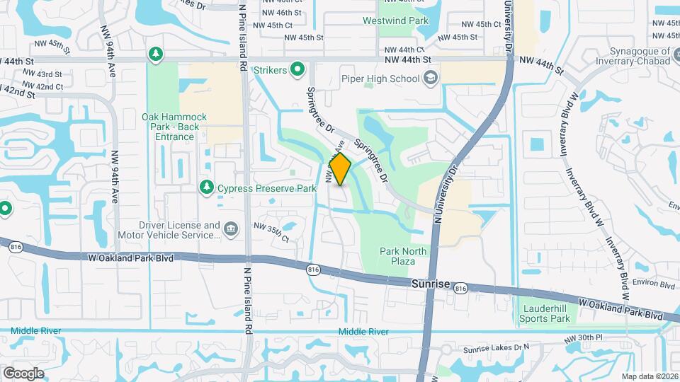 8336 NW 37th Pl Map and Location Details