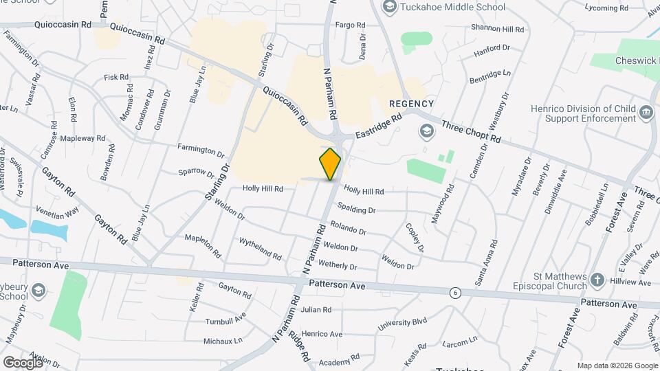 1314 N Parham Rd Map and Location Details