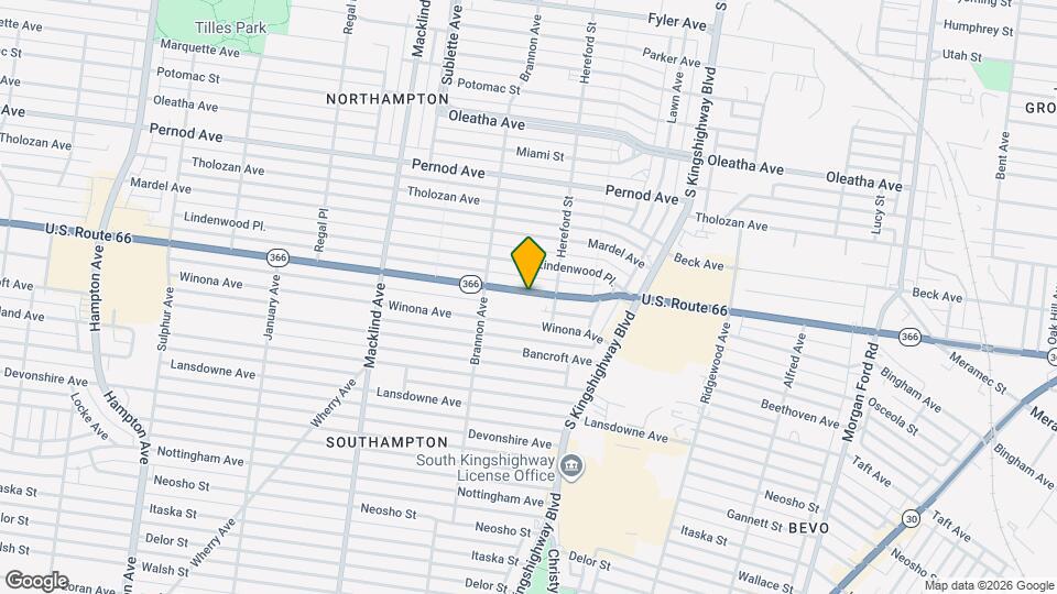 5026 Chippewa St Map and Location Details