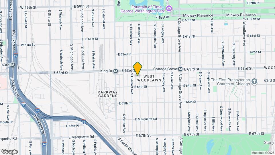 6326 S Rhodes Ave Map and Location Details