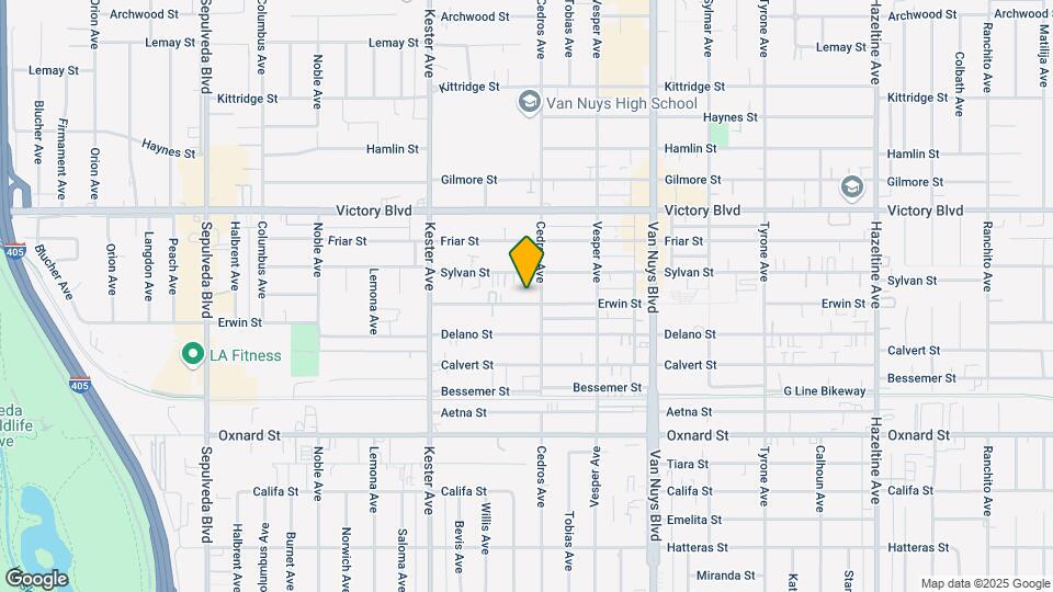 14711 Erwin St Map and Location Details