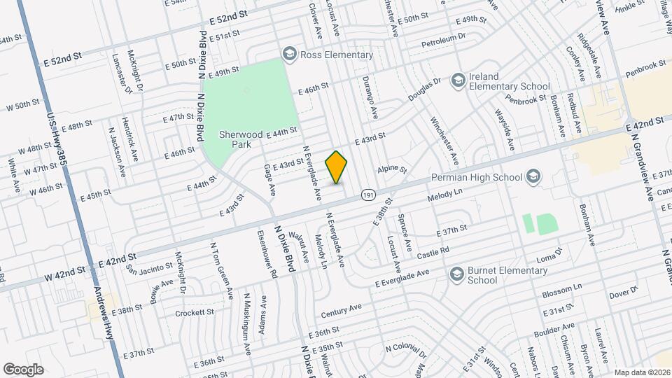 1308 Alpine St Map and Location Details