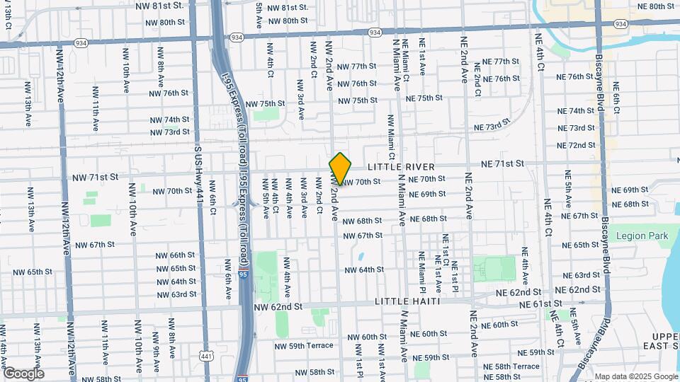 6921 NW 2nd Ave Map and Location Details