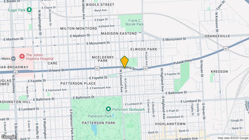 200 N Curley St Map and Location Details