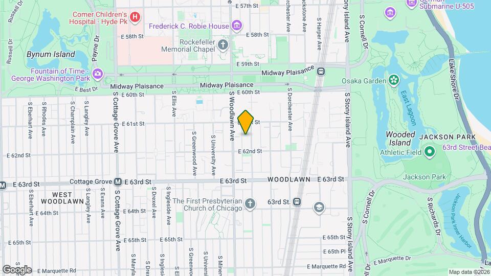 6132 S Kimbark Ave, Unit 1W Map and Location Details