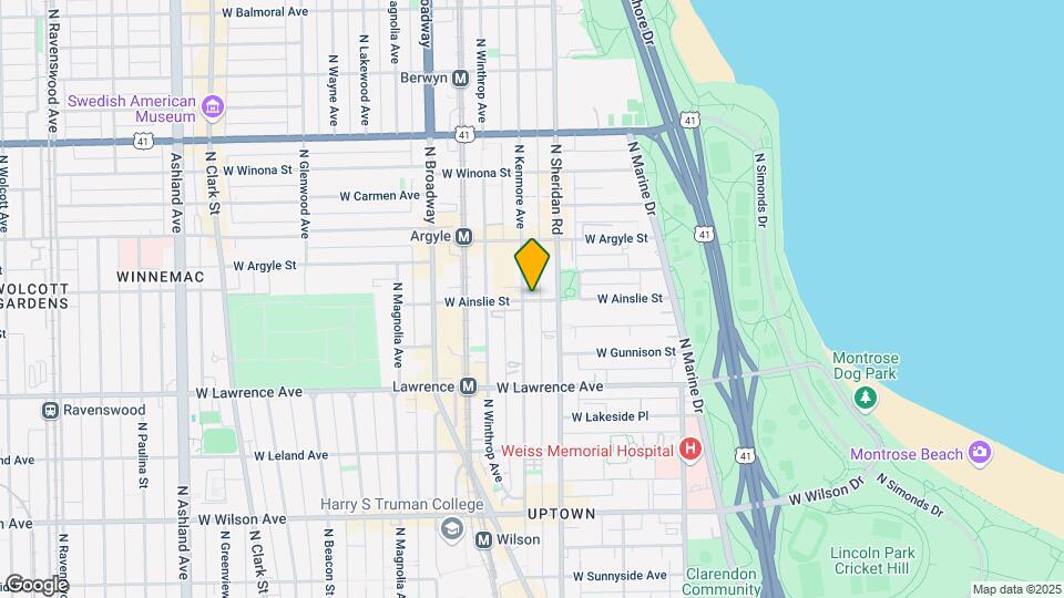 1022 W Ainslie St, Unit 3 Map and Location Details
