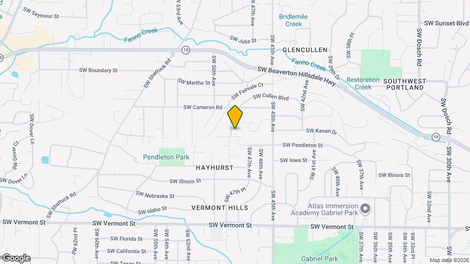 4737 SW Pendleton St Map and Location Details