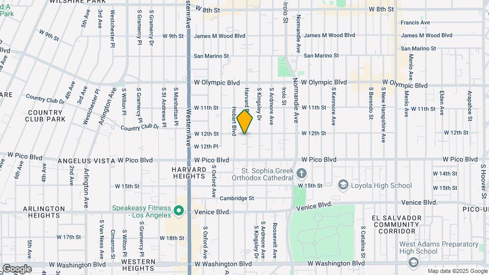 1207 S Harvard Blvd Map and Location Details
