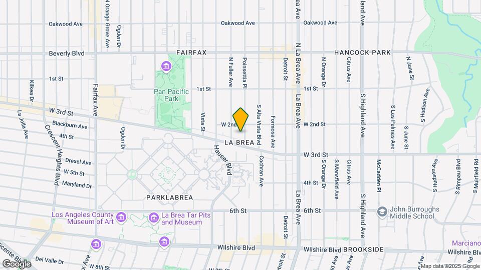 219 S Poinsettia Pl Map and Location Details