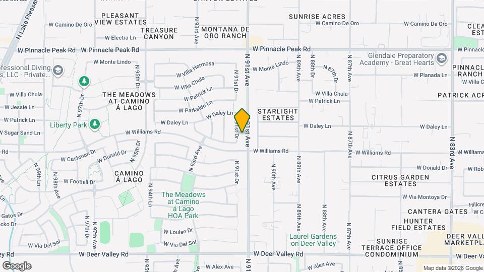 22719 N 91st Dr Map and Location Details