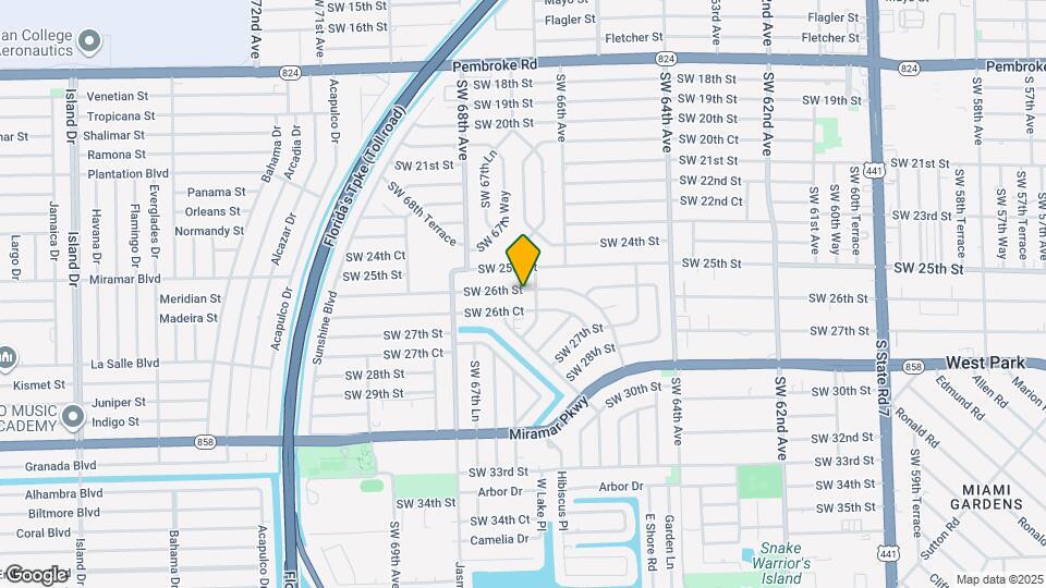 6610 SW 26th St Map and Location Details