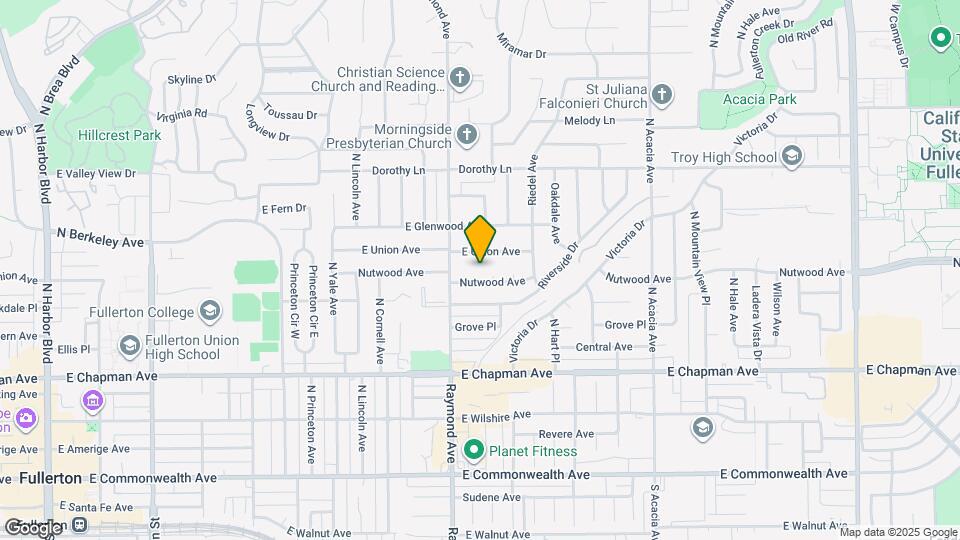 1237 Nutwood Ave Map and Location Details