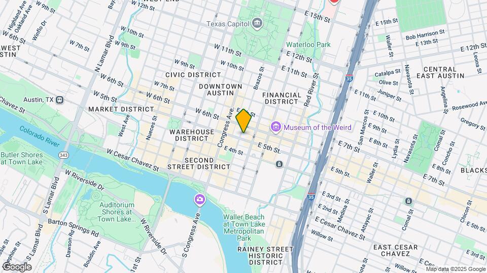 501 Brazos St Map and Location Details