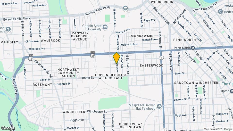 1706 Moreland Ave Map and Location Details