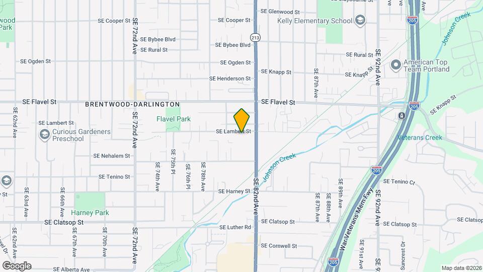 8102 SE Lambert St Map and Location Details