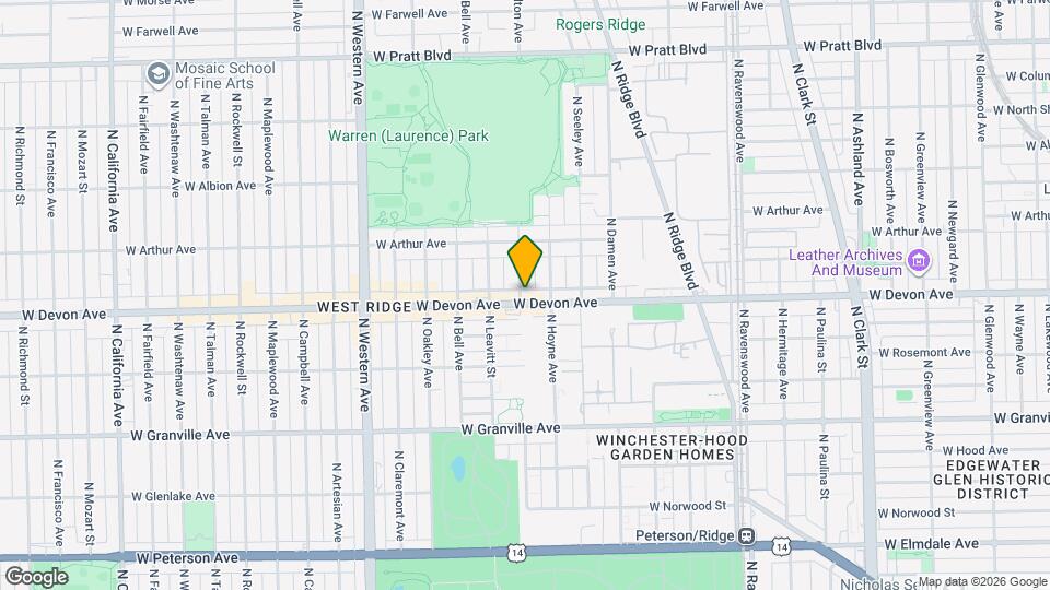 6405 N Hamilton Ave Map and Location Details