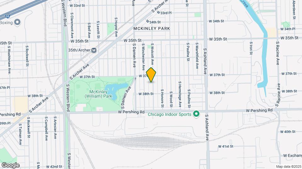 3728 S Wolcott Ave Map and Location Details