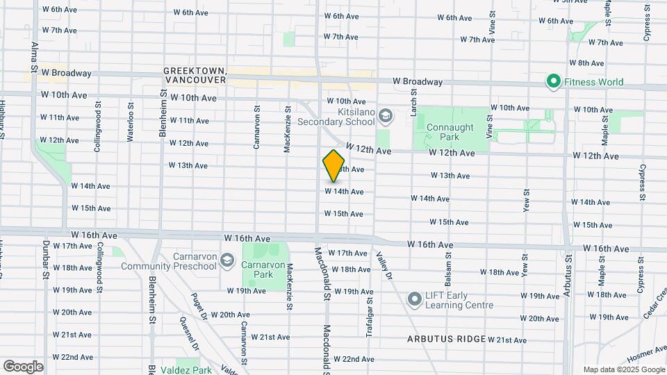 2727 W 14th Ave Map and Location Details