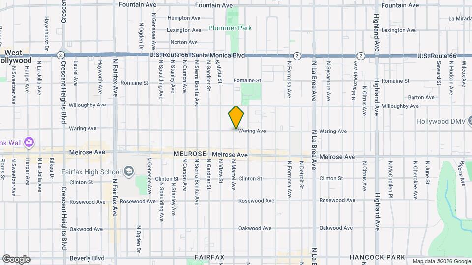 750 N Martel Ave Mapa y Detalles de la Ubicación