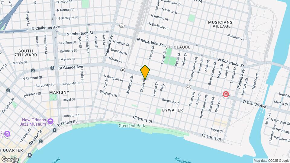 1023 Clouet St Map and Location Details