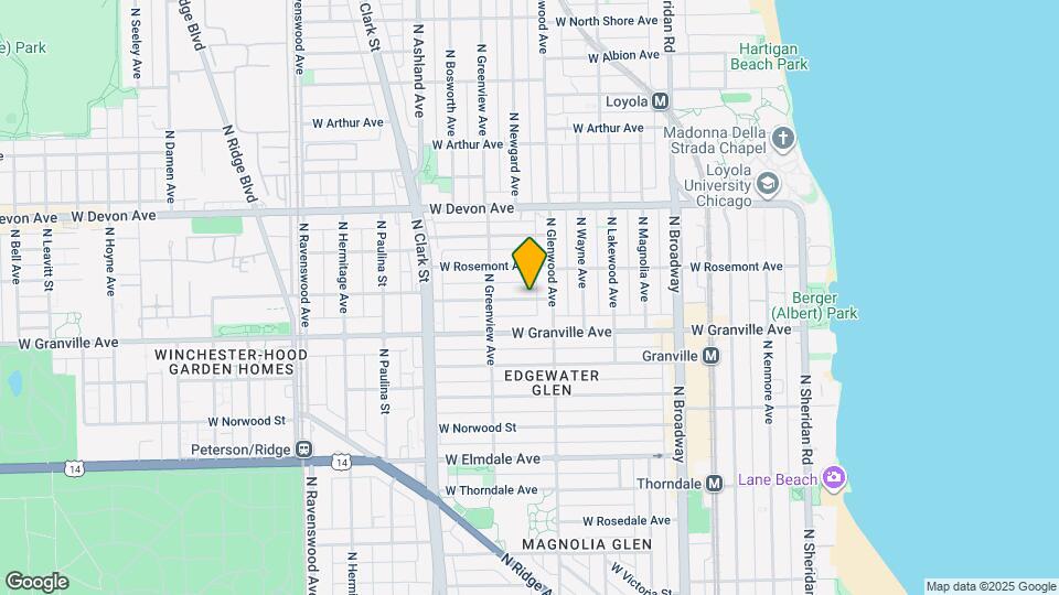 1424 W Thome Ave Map and Location Details