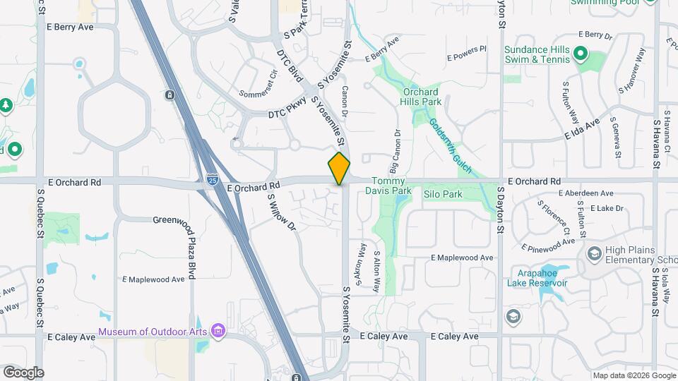 5918 S Willow Way Map and Location Details